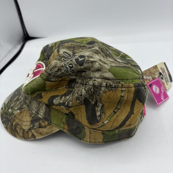 Mossy Oak Girls With Guns Hat Cap Womens Strap Back Obsession Camo Pink Scope - Picture 9 of 14